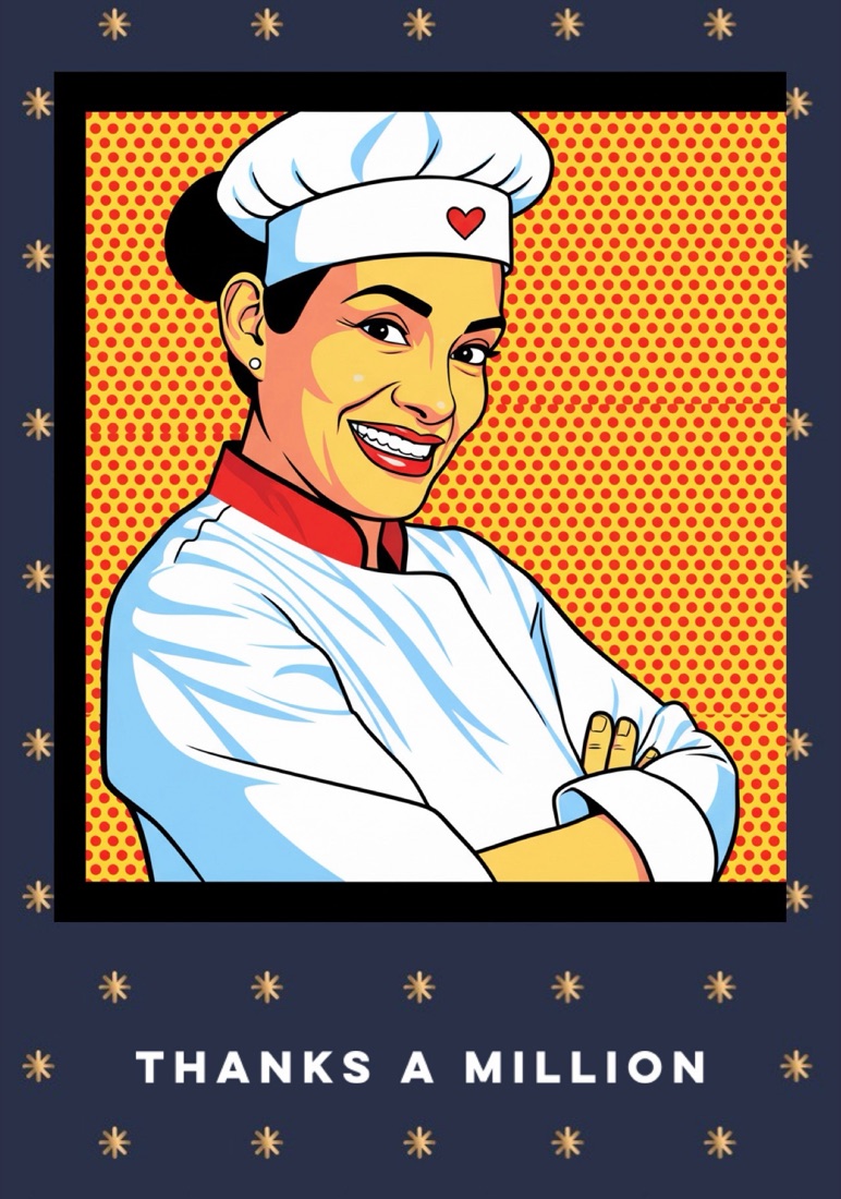 Pop-art tribute to Chef Gladys &mdash; Thanks a Million