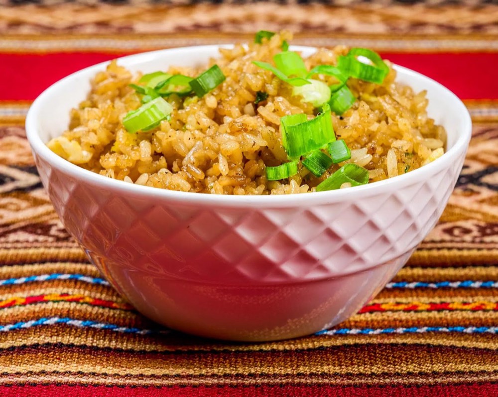 Arroz chaufa — Peruvian chifa fried rice at Inka Brasas, Spring TX