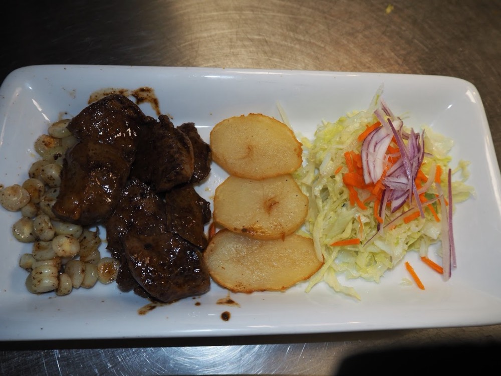 Peruvian anticuchos grilled skewers at Inka Brasas, Spring TX