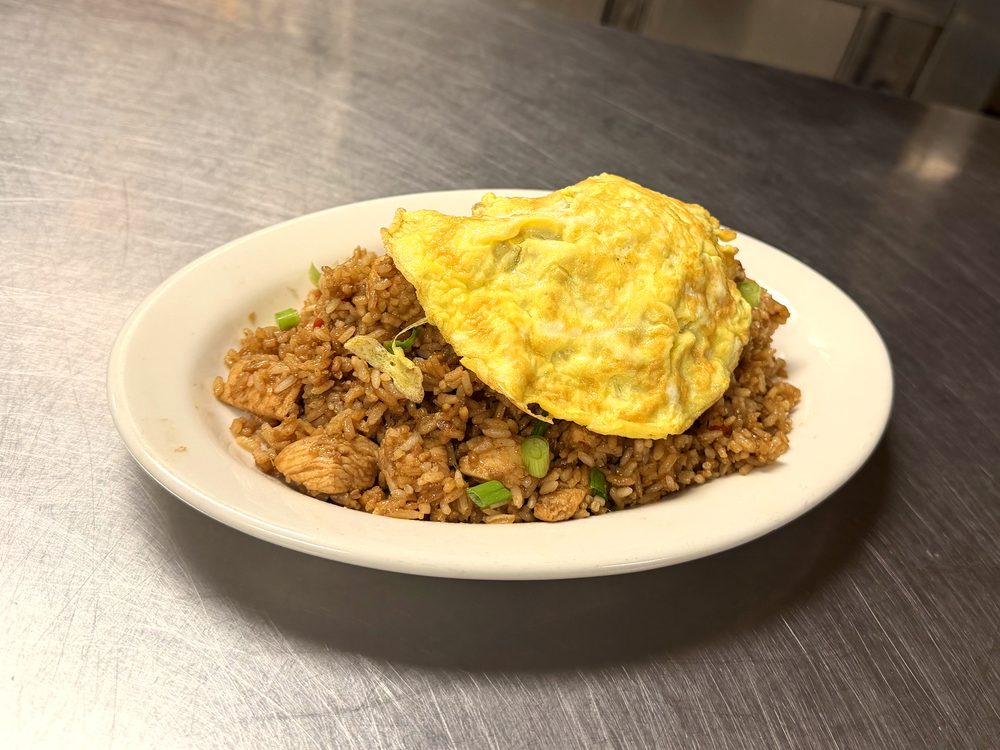Arroz chaufa — Peruvian chifa fried rice at Inka Brasas, Spring TX
